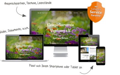 Homepage für einen Gartenverein